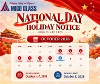 MIGO Glass 2026 Thông báo nghỉ lễ Quốc khánh Trung Quốc