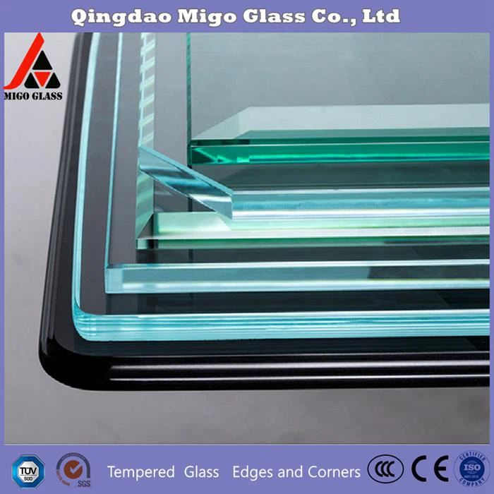 edges and corner of glass Table Tops