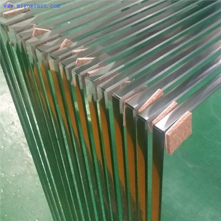 Flat Polished Edge Railing Glass