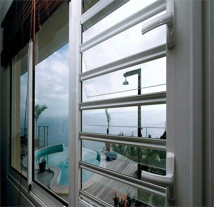Louver Glass Window of Bedroom
