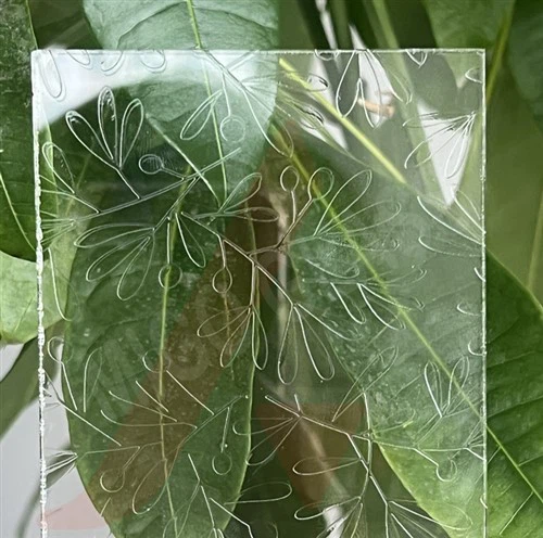 Thủy tinh có hoa văn tùy chỉnh khắc axit